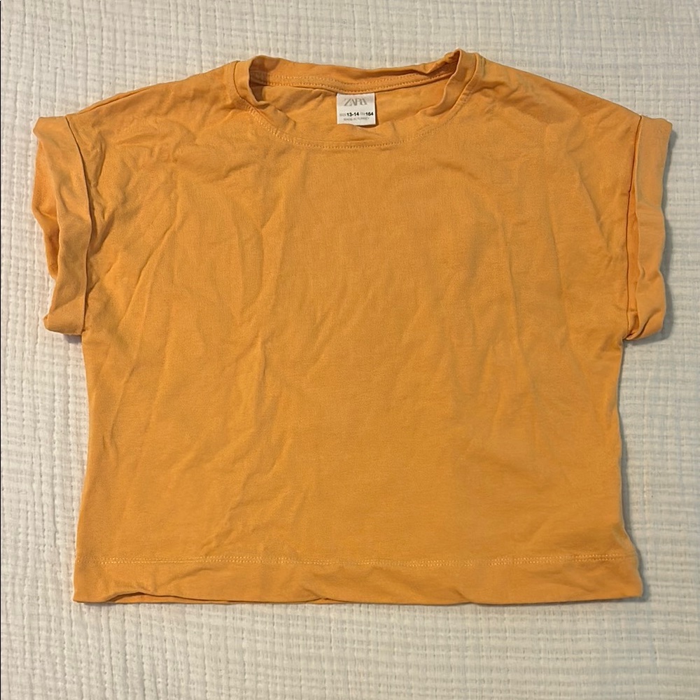 Orange Boxy Top Zara